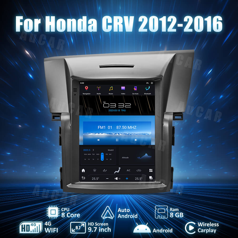 AuCar Android 10 Car Radio 9.7 Inch GPS Navigation For Honda CRV 2012-2016 Car Multimedia Stereo Player Car Video