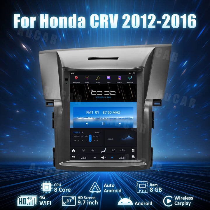 AuCar Android 10 Car Radio 9.7 Inch GPS Navigation For Honda CRV 2012-2016 Car Multimedia Stereo Player Car Video