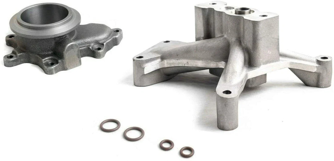 Turbo Pedestal Exhaust Housing &amp; Up Pipe Kit For Early 1999 Ford 7.3 Powerstroke