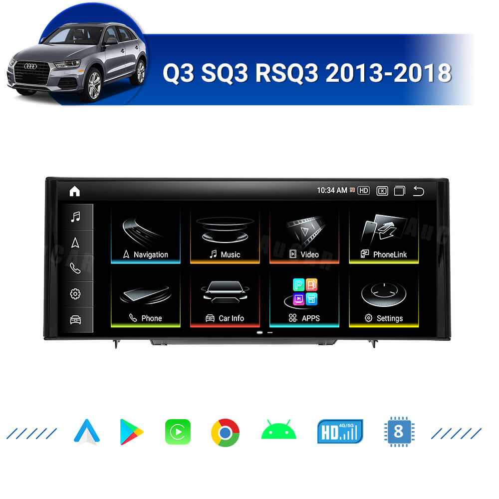 AuCar Android 13 12.3" Car Radio GPS Navigation For Audi Q3 SQ3 RSQ3 2013-2018 Car Multimedia Stereo Player Car Video