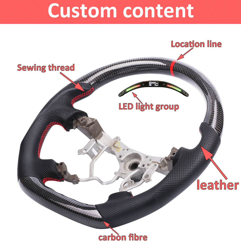 AuCar Carbon Fiber Steering Wheel Custom for Toyota Tacoma 2005-2015