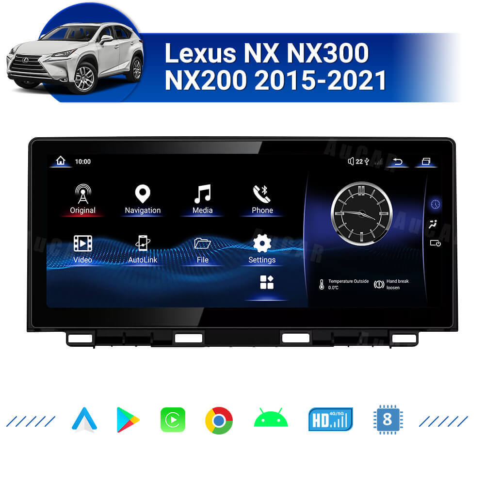 AUCAR Tesla Android 13 10.25" Car Radio GPS Navigation For Lexus NX NX200 2015-2021 Car Multimedia Stereo Player Car Video