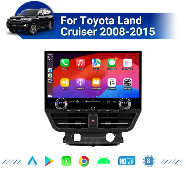 AuCar Tesla Android 19.8" Car Radio GPS Navigation For Toyota Land Cruiser 2008-2015 Car Multimedia Stereo Player Car Video