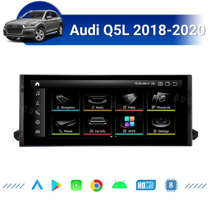 AuCar Android 13 12.3" Car Radio GPS Navigation For Audi Q5L 2018-2020 Car Multimedia Stereo Player Car Video