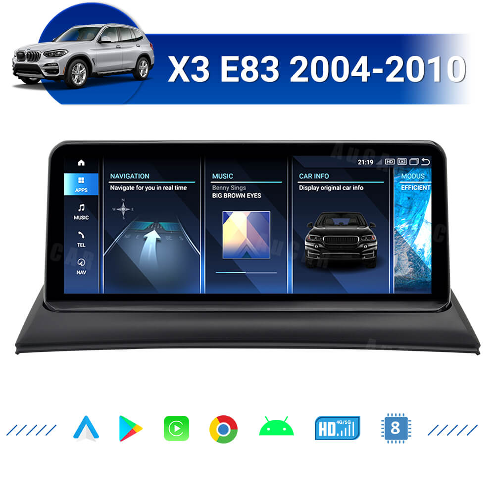 AuCar Android 13 10.25" Car Radio GPS Navigation For BMW X3 E83 2004-2010 Car Multimedia Stereo Player Car Video