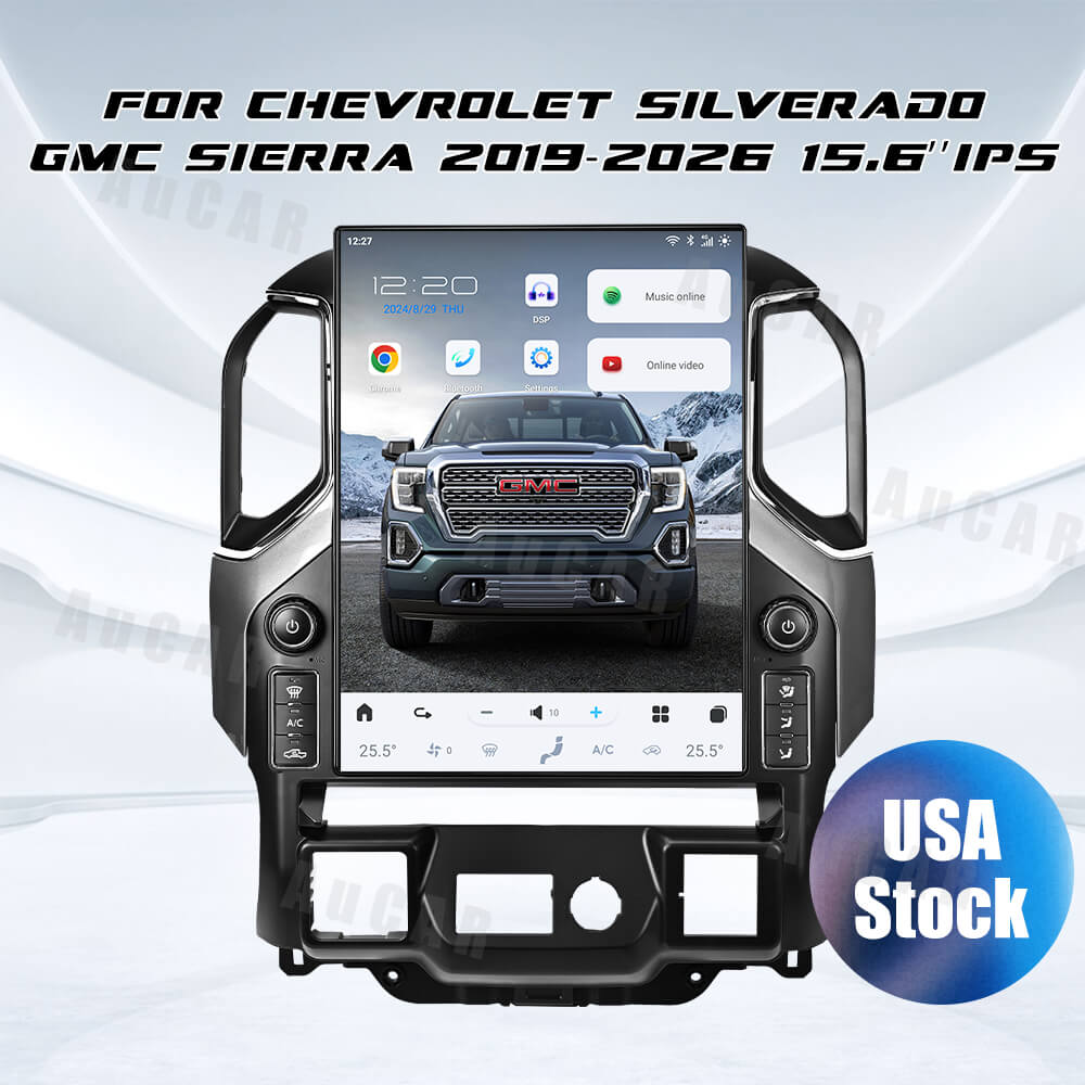 AuCar Tesla Android 15.6″ Car Radio GPS Navigation For Chevrolet Silverado GMC Sierra 2019-2026