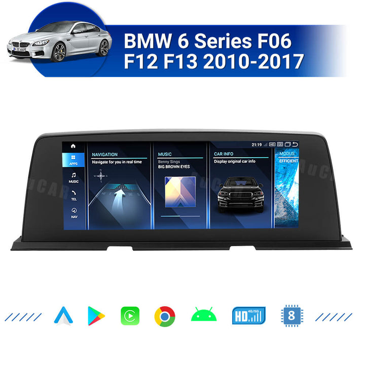 AuCar Android 13 10.25" Car Radio GPS Navigation For BMW 6 Series F06 F12 F13 2010-2017 Car Multimedia Stereo Player Car Video
