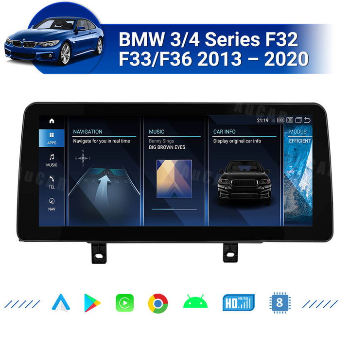 AuCar Android 13 12.3" Car Radio GPS Navigation For BMW 3/4 Series F32 F33/F36 2013-2020 Car Multimedia Stereo Player Car Video
