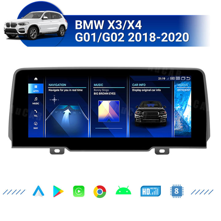AuCar Android 13 10.25" Car Radio GPS Navigation For BMW X3/X4 G01/G02 2018-2020 Car Multimedia Stereo Player Car Video