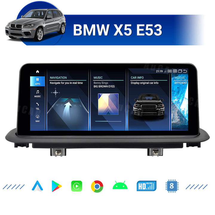 AuCar Android 13 10.25" Car Radio GPS Navigation For BMW X5 E53 Car Multimedia Stereo Player Car Video