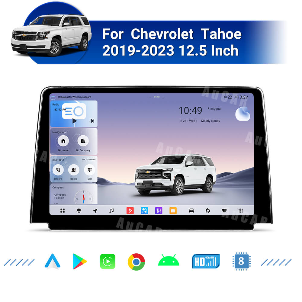 AUCARAUTO Android 12.5" Car Radio GPS Navigation For Chevrolet Tahoe 2019-2023