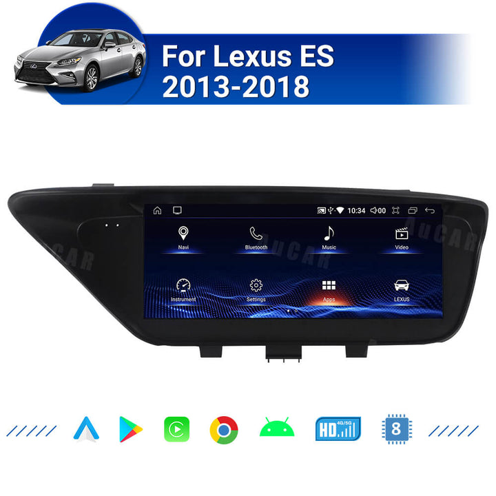 AUCAR Tesla Android 13 10.25" Car Radio GPS Navigation For Lexus ES 2013-2018 Car Multimedia Stereo Player Car Video