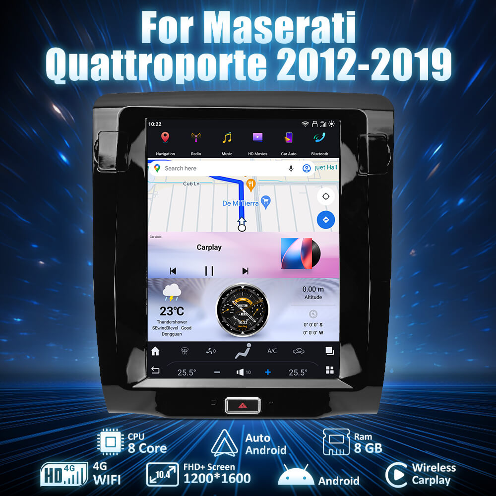 AuCar Tesla Android 10.4" Car Radio GPS Navigation For Maserati Quattroporte 2012-2019 Car Multimedia Stereo Player Car Video
