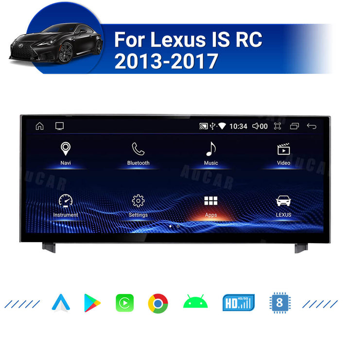 AuCar 10.25" Android Car Radio GPS Navigation For Lexus IS RC 2013-2017