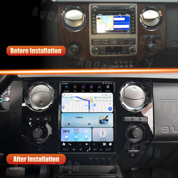 AuCar Tesla Android 12.1" Car Radio GPS Navigation For Ford F250 F350 F450 F650 2010-2016 NOSYNC