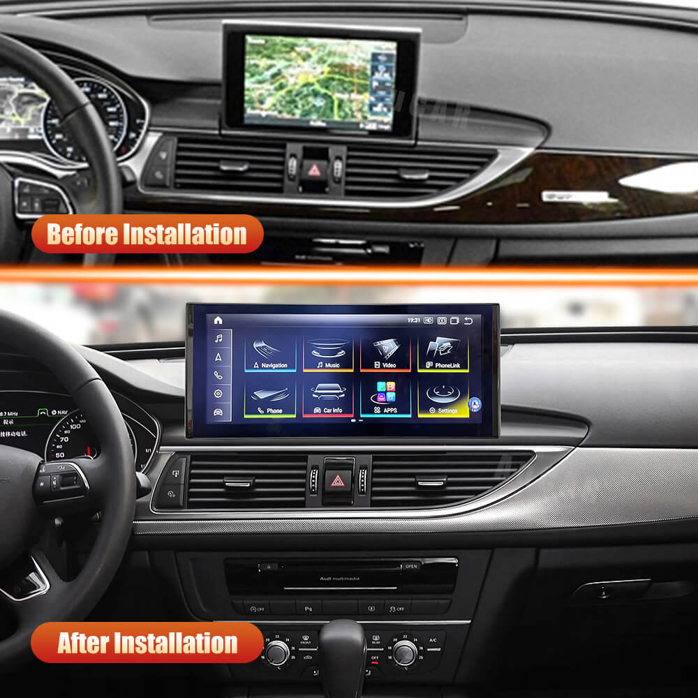 AuCar Android 13 12.3" Car Radio GPS Navigation For Audi A6 A7 S6 S7 RS6 RS7 2012-2018 Car Multimedia Stereo Player Car Video