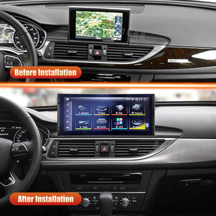 AuCar Android 13 12.3" Car Radio GPS Navigation For Audi A6 A7 S6 S7 RS6 RS7 2012-2018 Car Multimedia Stereo Player Car Video