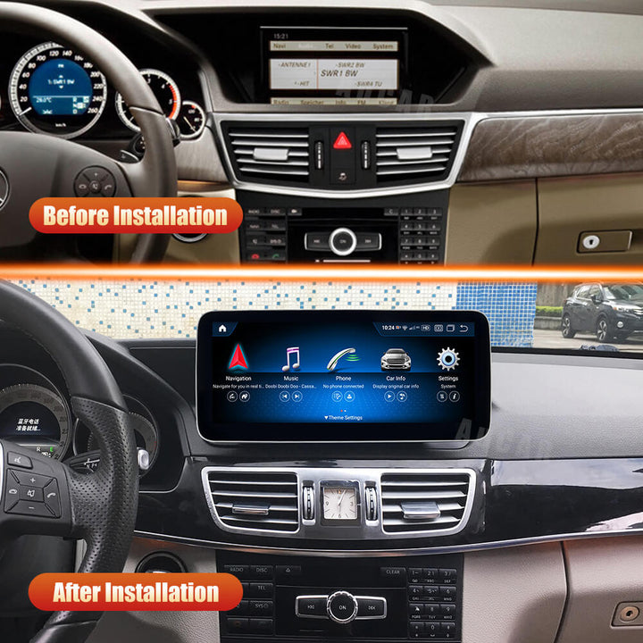 AuCAR Android 13 10.25/12.3 Head Unit Car Video For Mercedes-Benz E-Class W217 NTG 4.0-4.5 Car Multimedia Player GPS Navi Audio Radio Stereo Head Unit