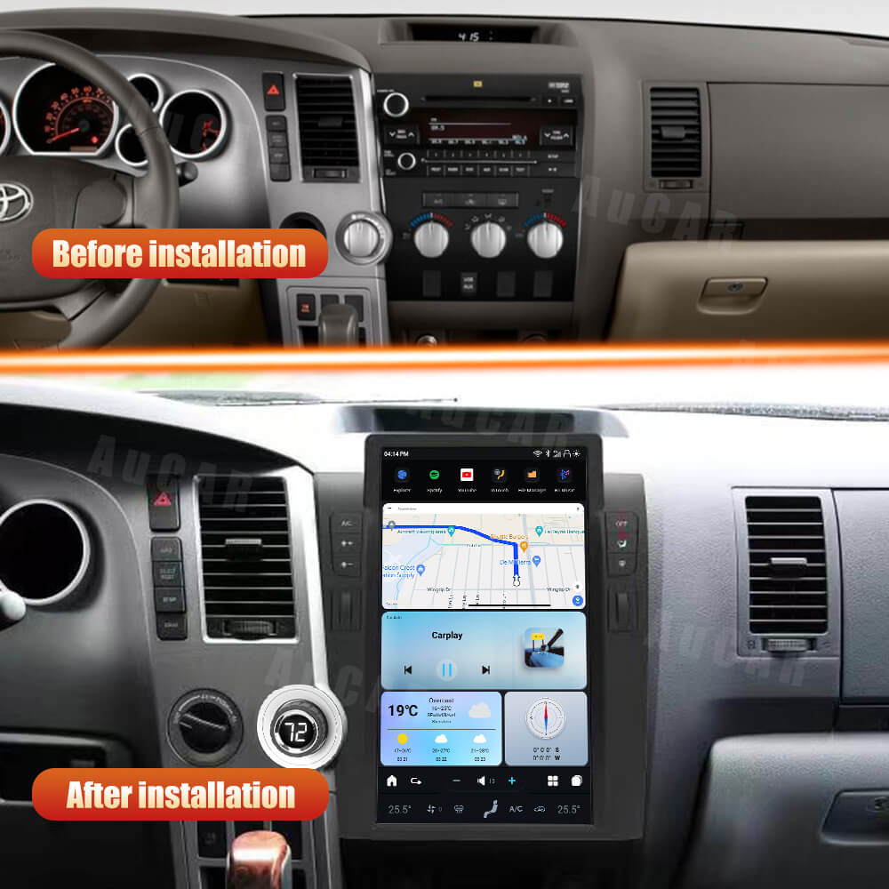 AuCar Tesla Android 13 13.6" Car Radio GPS Navigation For Toyota Tundra Sequoia 2007-2013 Car Multimedia Stereo Player Car Video