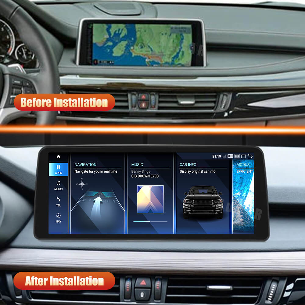 AuCar Android 13 10.25 / 12.3 Screen Size Car Radio GPS Navigation For BMW X5 F15 Car Multimedia Stereo Player Car Video