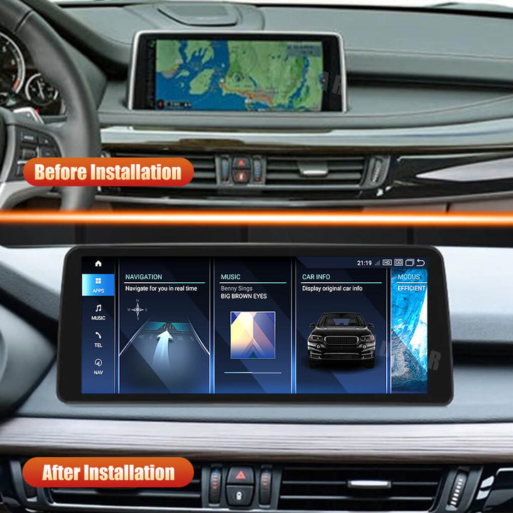AuCar Android 13 10.25 / 12.3 Screen Size Car Radio GPS Navigation For BMW X5 F15 Car Multimedia Stereo Player Car Video