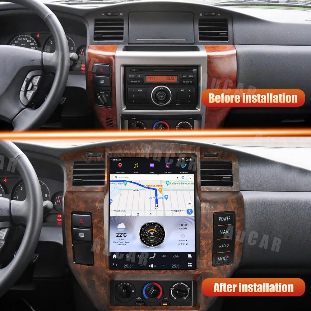 AuCar Android 13 12.1" Car Radio GPS Navigation For Nissan Patrol Y61 2004-2019 Car Multimedia Stereo Player Car Video