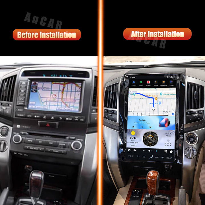 AuCar Tesla Android 13 16.0" Car Radio GPS Navigation For Toyota Land Cruiser LC200 2008-2015 Car Multimedia Stereo Player Car Video