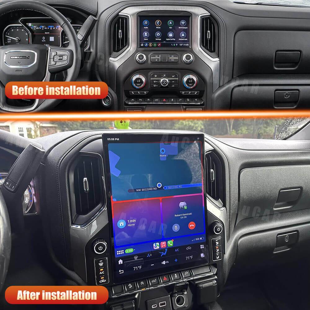 AuCar Tesla Android 15.6″ Car Radio GPS Navigation For Chevrolet Silverado GMC Sierra 2019-2026