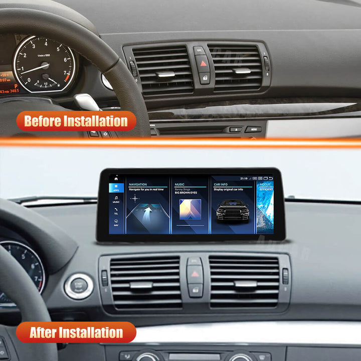 AuCar Android 13 12.3" Car Radio GPS Navigation For BMW 1 Series E81 E82 E87 E88 Car Multimedia Stereo Player Car Video