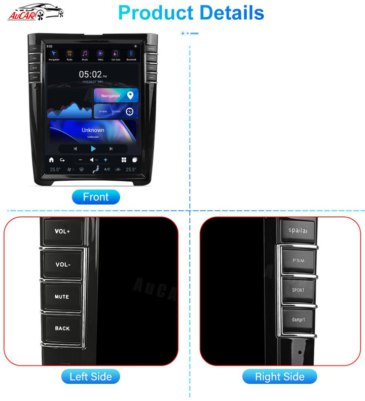 AuCar Android 12 12.1" Car Radio GPS Navigation For Porsche Boxster 2006-2012 Car Multimedia Stereo Player Car Video