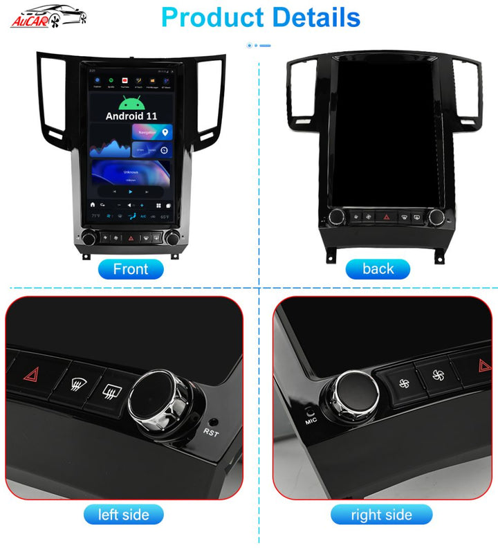 AuCar Tesla Android 11 13.6" Car Radio GPS Navigation For Infiniti FX35 FX37 FX50 QX70 2009-2016 Car Multimedia Stereo Player Car Video