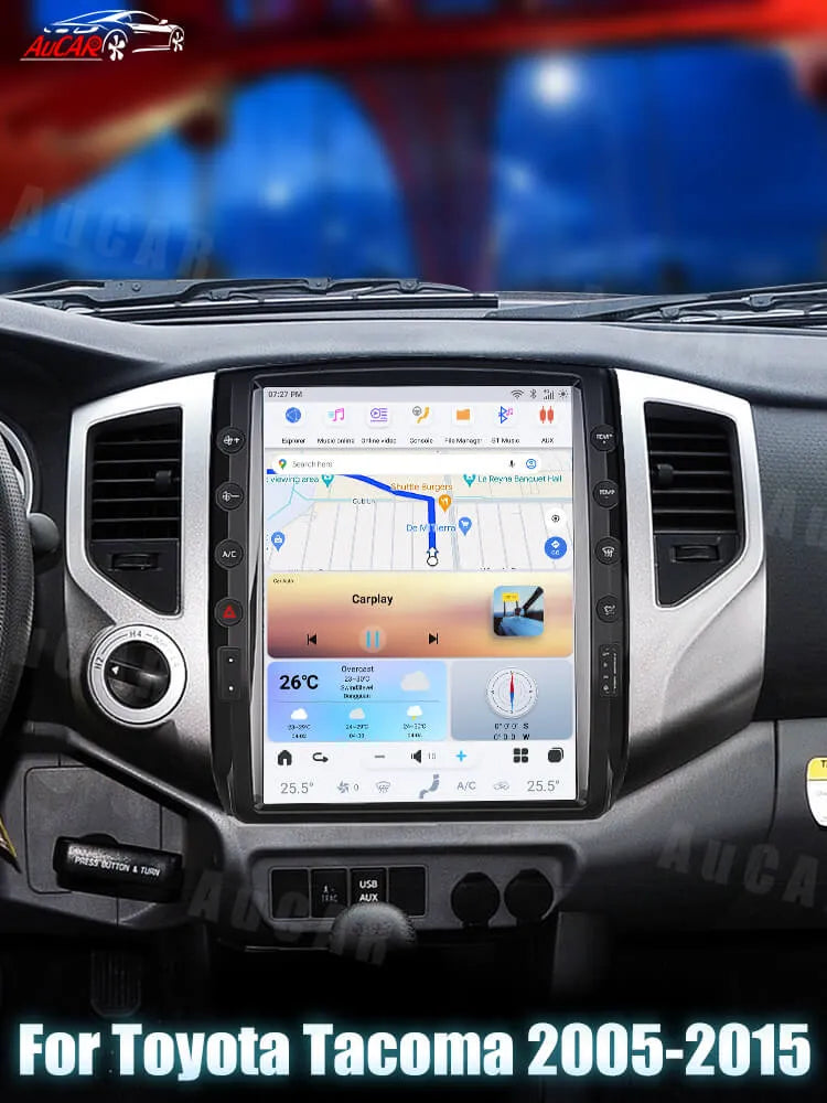 AUCARAUTO Tesla Android 13 12.1" Car Radio GPS Navigation For Toyota Tacoma 2005-2015