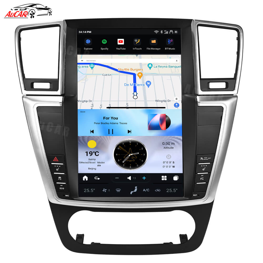 AuCar Tesla Android 12 Car Radio GPS Navigation For Mercedes Benz ML 350 GL 250 2012-2015 Car Multimedia Stereo Player Car Video