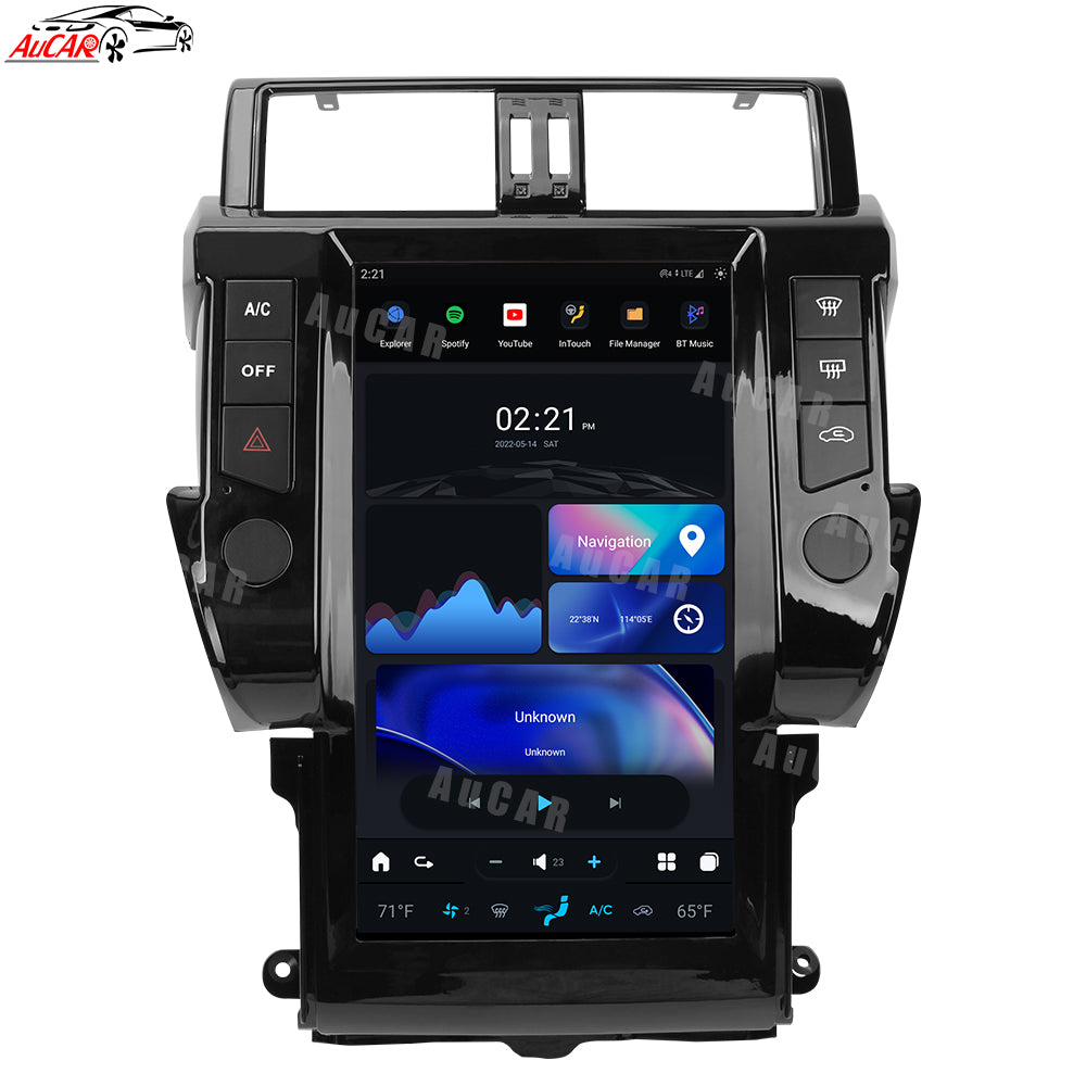 AuCar Tesla Android 11 13.6" Car Radio GPS Navigation For Toyota Prado 2014-2017 Car Multimedia Stereo Player Car Video