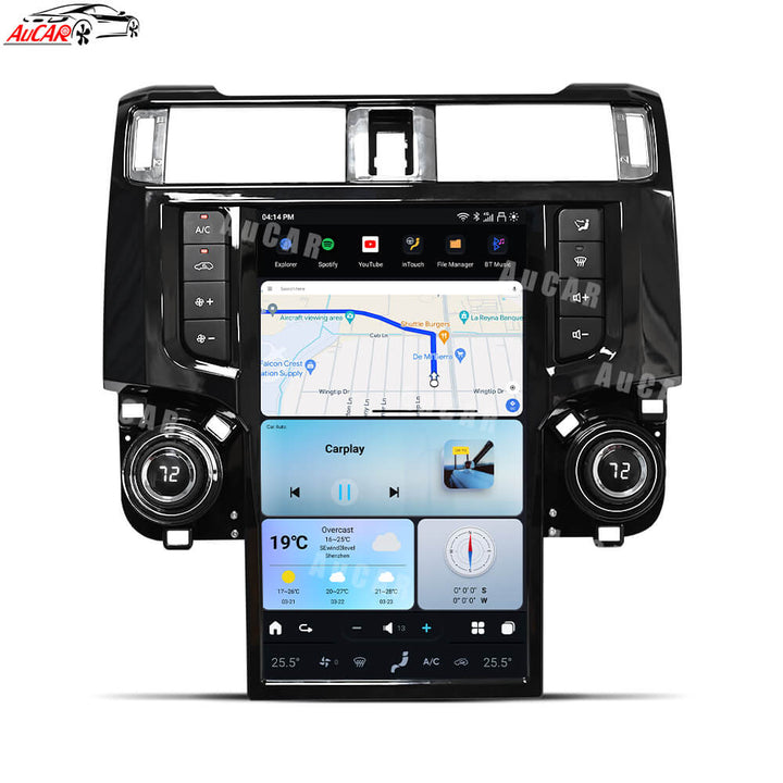 AuCAR Tesla style Android 13 13.6 inch Car Radio Multimedia GPS Navigation For Toyota 4Runner 2009-2023