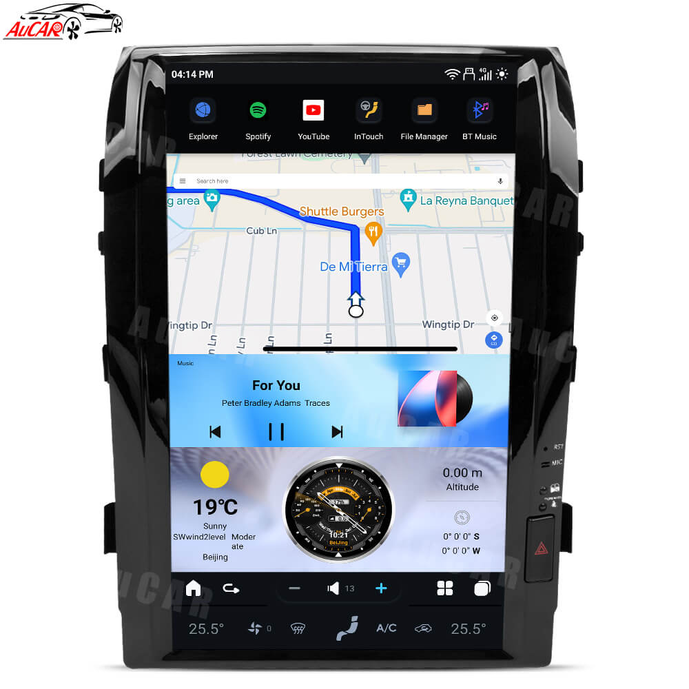 AuCar Tesla Android 13 16.0" Car Radio GPS Navigation For Toyota Land Cruiser LC200 2008-2015 Car Multimedia Stereo Player Car Video