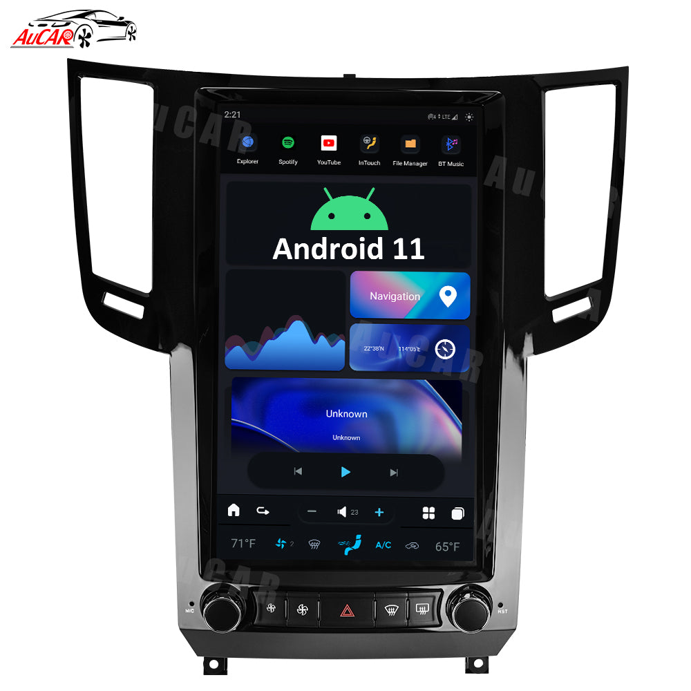 AuCar Tesla Android 11 13.6" Car Radio GPS Navigation For Infiniti FX35 FX37 FX50 QX70 2009-2016 Car Multimedia Stereo Player Car Video