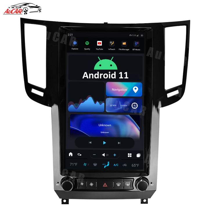 AuCar Tesla Android 11 13.6" Car Radio GPS Navigation For Infiniti FX35 FX37 FX50 QX70 2009-2016 Car Multimedia Stereo Player Car Video