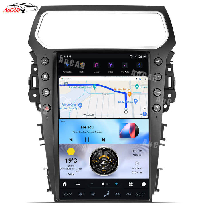 AuCar Tesla Android 13 14.4" Car Radio GPS Navigation For Ford Explorer 2011-2019