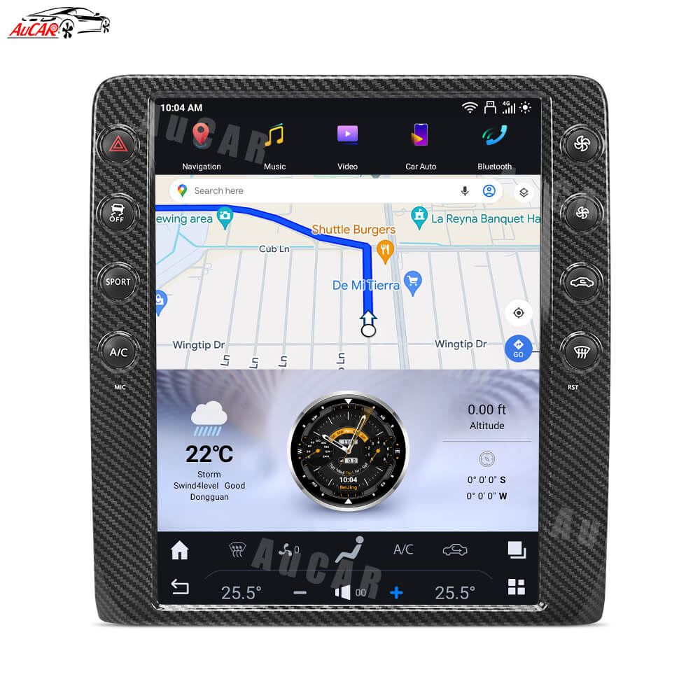 AuCar Tesla Android 13 12.1" Car Radio GPS Navigation For Dodge Challenger 2008-2014 Car Multimedia Stereo Player Car Video