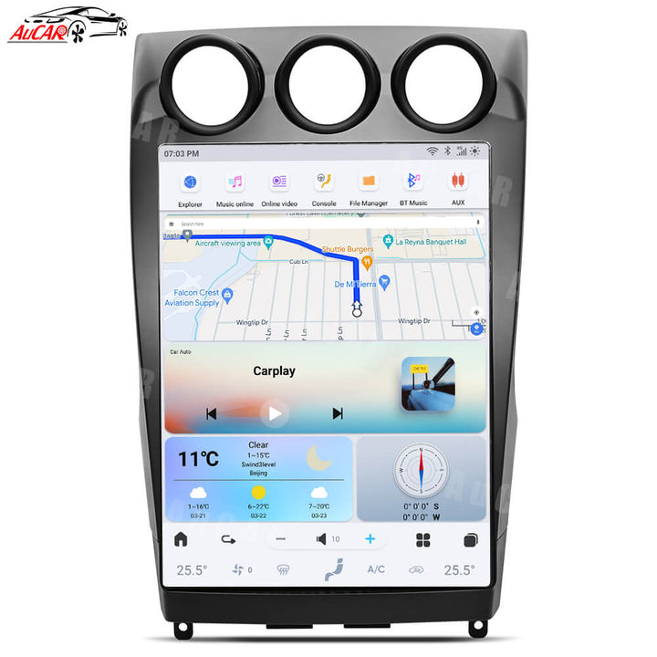 AuCar Tesla Android 13 13.8" Car Radio GPS Navigation For Nissan 350Z Z33 2002-2008