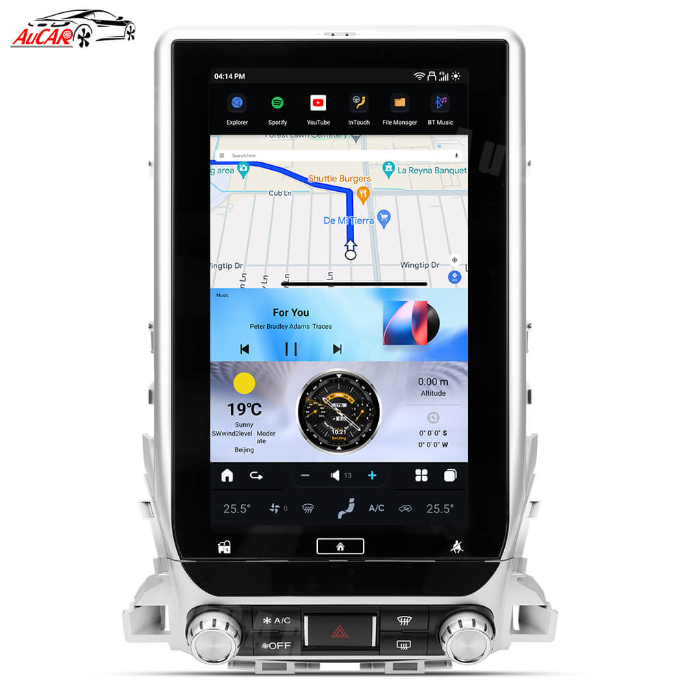 AuCar Tesla Android 13 16.0" Car Radio GPS Navigation For Toyota Land Cruiser LC200 2016-2020 Car Multimedia Stereo Player Car Video