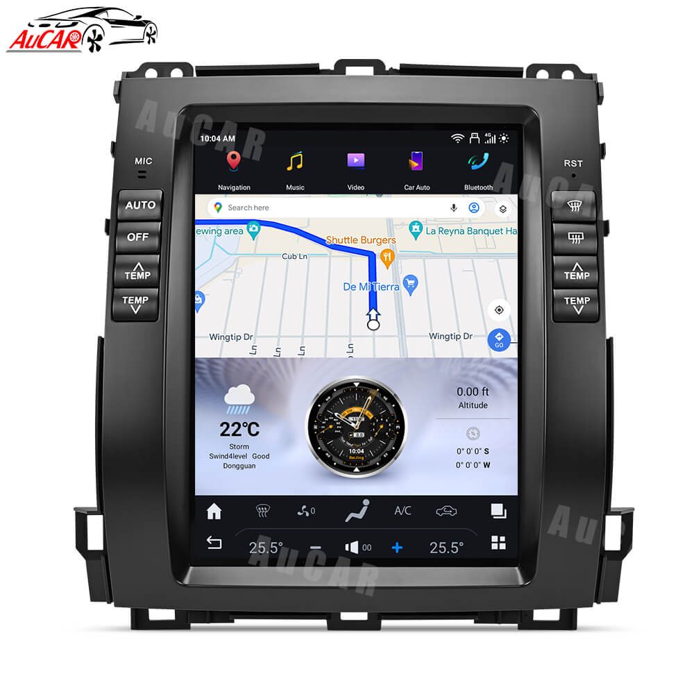 AuCar Tesla Android 10.4" Car Radio GPS Navigation For Toyota Land Cruiser Prado 2002-2009 Car Multimedia Stereo Player Car Video