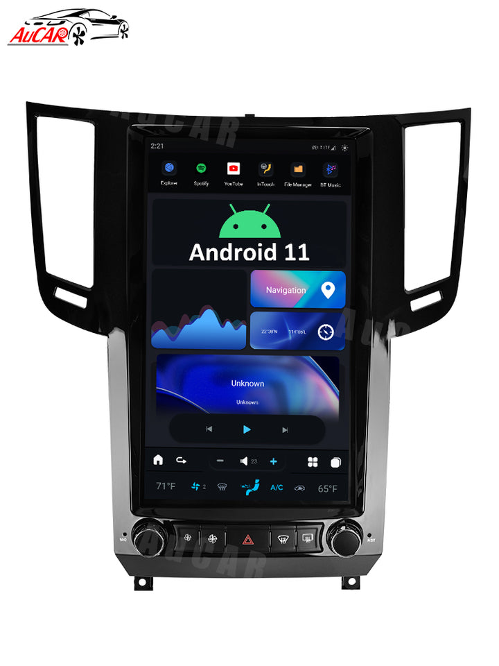 AuCar Tesla Android 11 13.6" Car Radio GPS Navigation For Infiniti FX35 FX37 FX50 QX70 2009-2016 Car Multimedia Stereo Player Car Video
