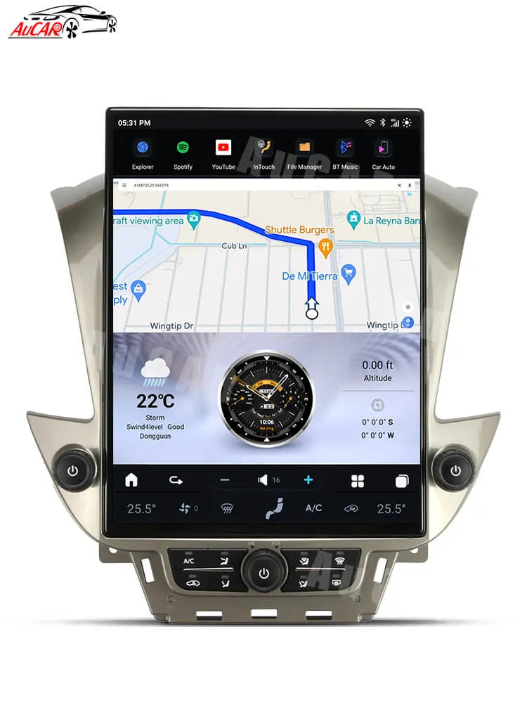 AUCARAUTO Tesla Android 15.6" Car Radio GPS Navigation For GMC Chevrolet Tahoe Suburban Yukon 2015-2018