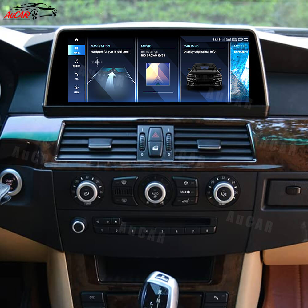 AuCar Android 13 12.3" Car Radio GPS Navigation For BMW 5 Series E60 Car Multimedia Stereo Player Car Video