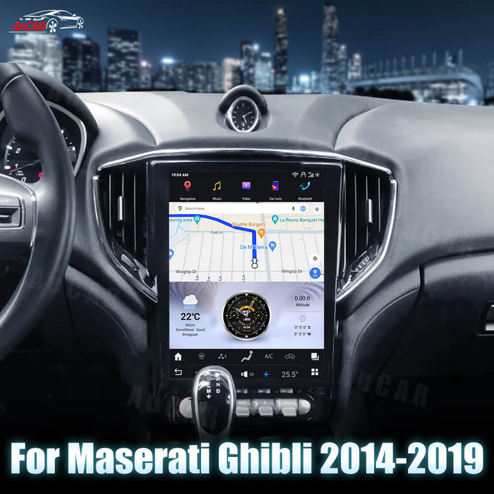 AuCar Tesla Android 13 12.1" Car Radio GPS Navigation For Maserati Ghibli 2014-2019 Car Multimedia Stereo Player Car Video