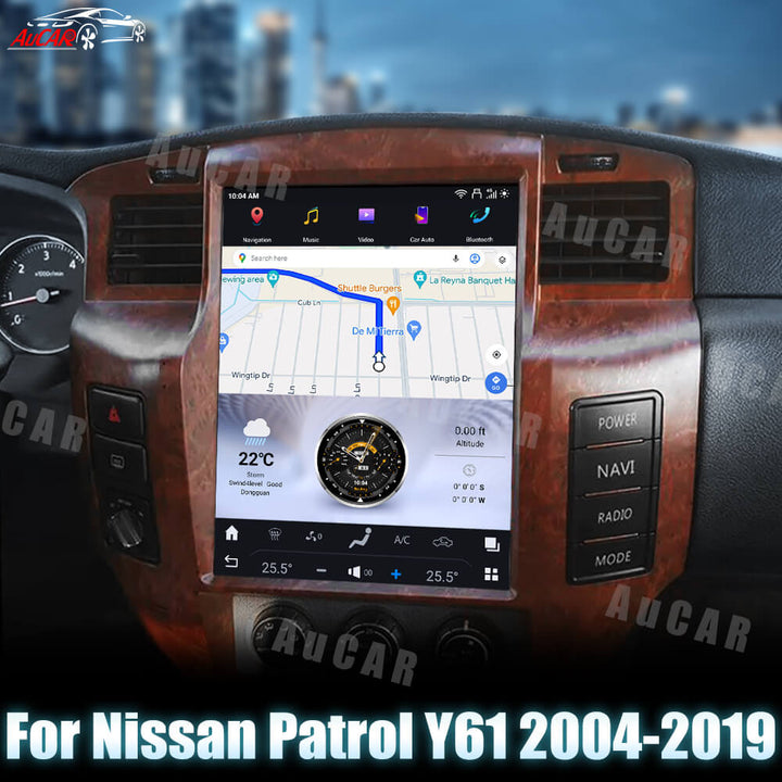 AuCar Android 13 12.1" Car Radio GPS Navigation For Nissan Patrol Y61 2004-2019 Car Multimedia Stereo Player Car Video