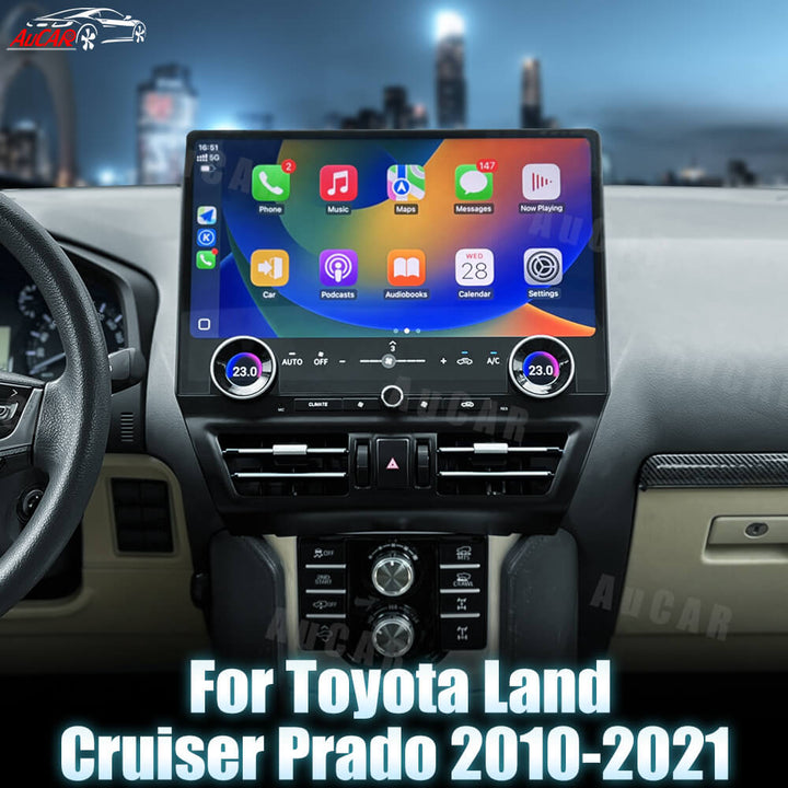 AuCar Tesla Android 16.8" Car Radio GPS Navigation For Toyota Land Cruiser Prado 2010-2021 Car Multimedia Stereo Player Car Video