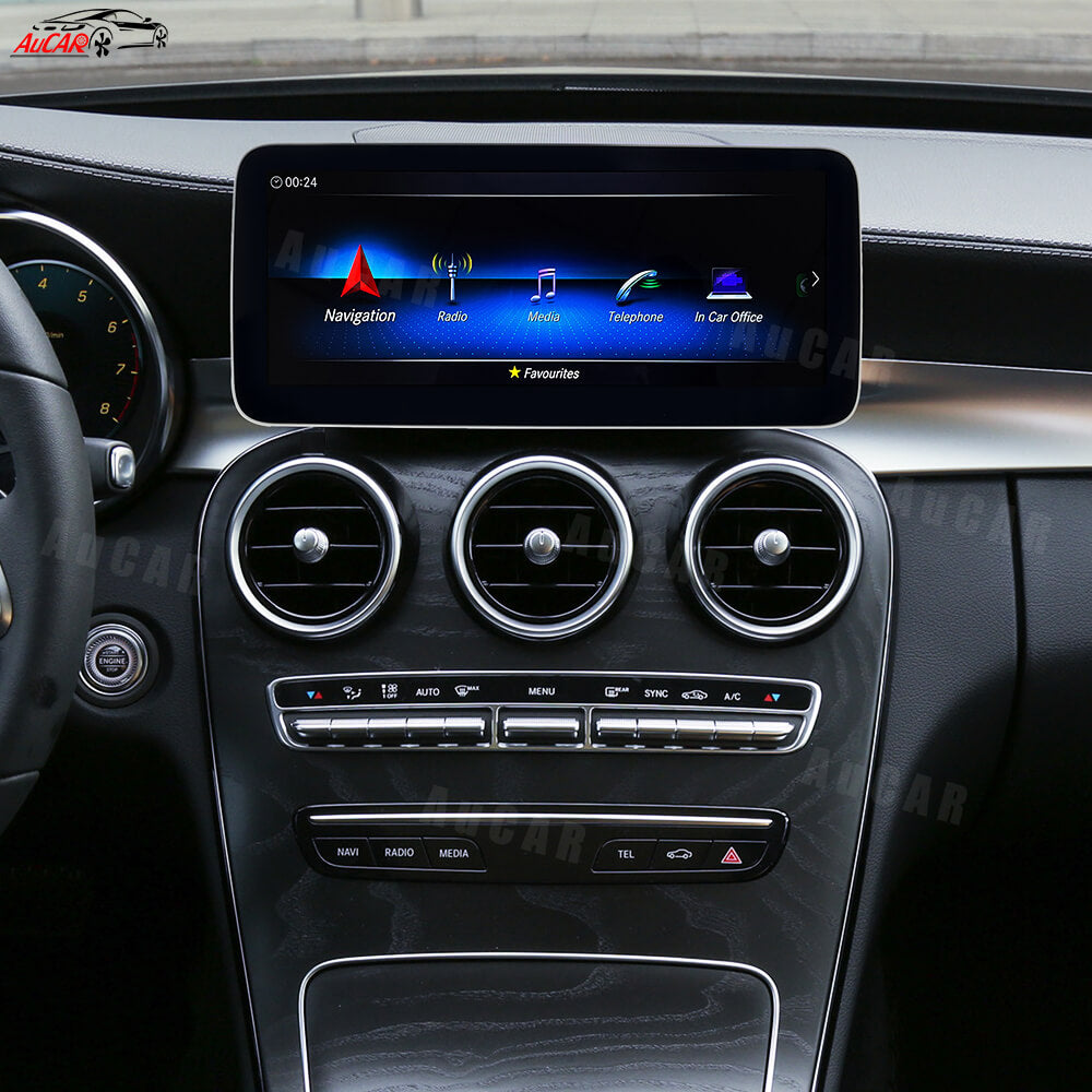 AuCAR Android 13 10.25/12.3 Head Unit Car Video For Mercedes-Benz C-Class NTG 5.5 2019-2021 Car Multimedia Player GPS Navi Audio Radio Stereo Head Unit